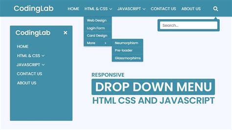 You can include any HTML code and content within each column of the mega menu. . Html submenu dropdown